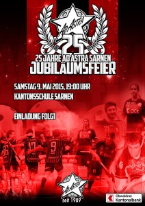 Flyer Jubiläumsfeier 25 Jahre Ad Astra Sarnen