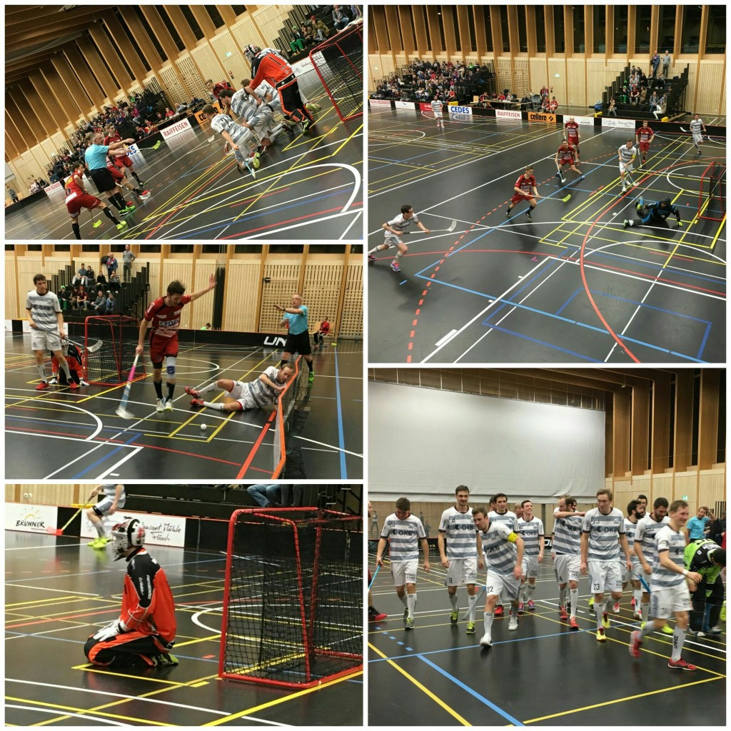 Foto-Collage aus dem Spiel gegen den UHC Sarganserland