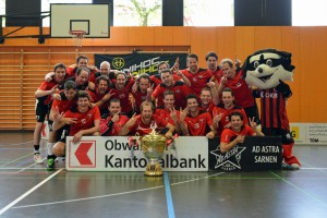 Floorball Köniz, Sieger der 5. Austragung vom "Beschte Zwei" 2015 (Foto: Simon Abächerli)